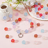 SUNNYCLUE 80Pcs UV Plating Iridescent Acrylic Beads MACR-SC0001-15-4