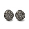 CZ Brass Micro Pave Grade AAA Clear Color Cubic Zirconia Round Beads LS-KK-O065-8mm-05B-NR-5