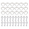 DICOSMETIC 300Pcs 2 Style CCB Plastic Charms CCB-DC0001-03-1