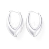 304 Stainless Steel Oval Hoop Earrings for Women EJEW-A125-31S-4