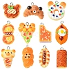 11Pcs 11 Styles Resin Imitation Food Pendants FIND-FS0002-61-1