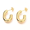 201 Stainless Steel Half Hoop Earrings EJEW-C501-16G-C-1