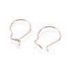 304 Stainless Steel Hoop Earrings Findings STAS-H436-02RG-2