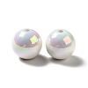 UV Plating Rainbow Iridescent Acrylic Beads PACR-D070-01F-2