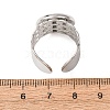 304 Stainless Steel Cable Chain Cuff Ring Components SA-CBA94B1-01P-04-3