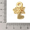 Rack Plating Brass Micro Pave Clear Cubic Zirconia European Dangle Charms KK-P279-30G-3