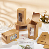 Kraft Paper Candy Boxes with PVC Clear Window CON-WH0097-07A-02B-5