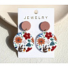 Acrylic Dangle Stud Earrings FS-WG5876E-06-1