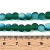 Frosted Transparent Glass Beads Strands GLAA-T032-T6mm-MBB21-4