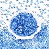 Spray Painted Transparent Glass Seed Beads SEED-T007-05H-1