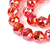 AB Color Plated Transparent Glass Round Beads Strands EGLA-T029-8mm-12T-11-3