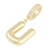 Brass Micro Pave Clear Cubic Zirconia Pendants KK-M289-01U-G-2