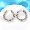 201 Stainless Steel Hoop Earrings EJEW-Q026-14P-A-1