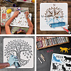 4Pcs 4 Styles PET Hollow Out Drawing Painting Stencils DIY-WH0394-0075-4