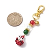 Christmas Santa Claus & Deer Handmade Glass Seed Beads Pendant Decorations HJEW-MZ00068-4