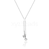 Fashionable Stainless Steel Earphone Pendant Necklaces for Daily Wear IO7350-2