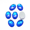 Acrylic Rhinestone Flat Back Cabochons X-GACR-Q011-13x18-05-1