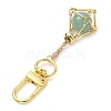 304 Stainless Steel Chain Pouch Natural Gemstone Pendant Decorations HJEW-JM01889-02-5