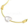 Rack Plating Brass & ABS Plastic Pearl Beads Heart Link Necklaces for Women NJEW-C059-04G-2