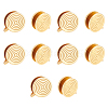 10Pcs 304 Stainless Steel Vortex Cuff Earrings EJEW-UN0002-76G-1