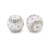Bling Resin Rhinestone Flower Beads OACR-D310-01P-F-1