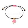 Alloy Enamel Clover Charm Bracelet BJEW-JB09962-02-1