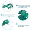 Plastic Leaf Napkin Rings AJEW-WH0528-94-4