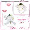 CRASPIRE 2Pcs 2 Style Silk Cloth Imitation Flower Boutonniere & Wrist Corsage AJEW-CP0005-81-2