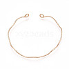 Brass Wavy Open Cuff Bangle Making KK-N258-02G-3