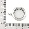 304 Stainless Steel Floating Locket Pendants STAS-E443-41P-03-3