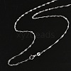 1.5mm Rack Plating Brass Singapore Chain Necklaces for Women Men MAK-L044-22P-3