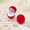 Rose Velet Jewelry Boxes CON-WH0092-63B-4