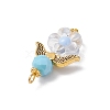 Acrylic Beads with Glass Beads Pendants PALLOY-MZ00699-5