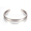 Tarnish Resistant 304 Stainless Steel Cuff Bangles STAS-I110-10-8mm-P-1