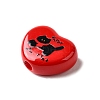 Winter Theme Printed Opaque Acrylic Beads OACR-U008-01A-02-2