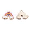 Alloy Enamel Pendants ENAM-O035-14G-B-2