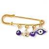 Blue Evil Eye Resin & Alloy Enamel Eye Charm Kilt Pins JEWB-BR00177-1