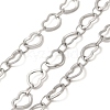 304 Stainless Steel Heart Link Chains CHS-C013-04P-1