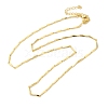 Brass Twist Link Chain Necklaces NJEW-B119-10G-2