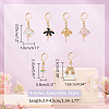 12Pcs 6 Styles Ballet Dancer & Shoes Alloy Enamel Pendant Stitch Markers HJEW-NB00035-2