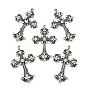 Alloy Rhinestone Cross Big Gothic Pendants ALRI-1475-NR-2