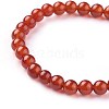 Natural Carnelian(Dyed) Beads Stretch Bracelets BJEW-F380-01-A10-2