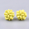 Spray Painted Acrylic Woven Beads FIND-T044-31E-2