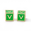 Rack Plating Brass Enamel Beads KK-B060-04G-02V-2