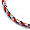 Polyester Cord Braided Bracelet Makings MAK-Z003-01G-29-2