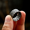 Knitted Textured 304 Stainless Steel Finger Rings FS-WG9203F-08-2