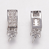 Brass Micro Pave Cubic Zirconia Peg Bails Pendants ZIRC-F075-01-NR-3