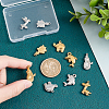 10Pcs 10 Style 201 Stainless Steel Machine Polishing Pendants STAS-UN0040-56-3