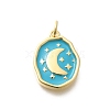 Rack Plating Brass Enamel Pendants KK-L225-029G-01-1