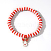 Elegant Christmas Handmade Polymer Clay Heishi Beaded Stretch Bracelets MV9996-7-1